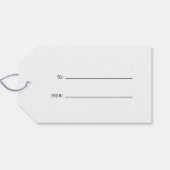 Elegant Happy Birthday Geschenkanhänger (Rückseite Horizontal)