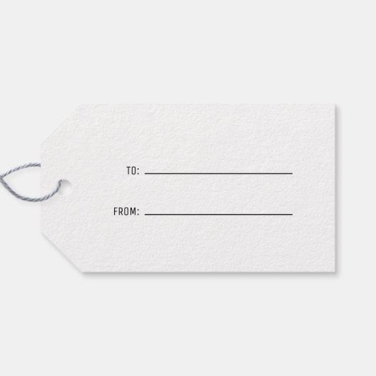 Elegant Happy Birthday Geschenkanhänger (Rückseite Horizontal)