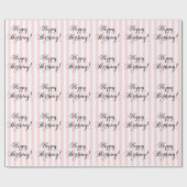 Elegant Happy Birthday Geschenkpapier (Flach)