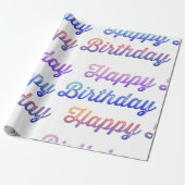 Elegant Happy Birthday Pattern Geschenkpapier (Ungerollt)