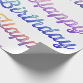 Elegant Happy Birthday Pattern Geschenkpapier (Ecke)