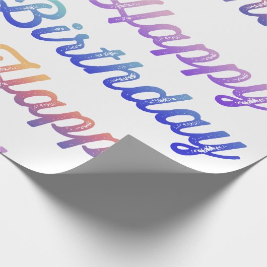 Elegant Happy Birthday Pattern Geschenkpapier (Ecke)