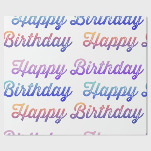 Elegant Happy Birthday Pattern Geschenkpapier (Saum)