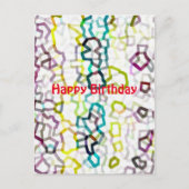 Elegant Happy Birthday Postkarte (Vorderseite)