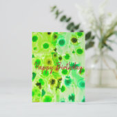 Elegant Happy Birthday Postkarte (Stehend Vorderseite)