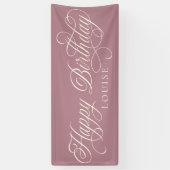 Elegant Happy Birthday Skript benutzerdefiniert Banner (Vertikal)
