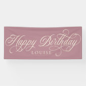 Elegant Happy Birthday Skript benutzerdefiniert Banner (Horizontal)