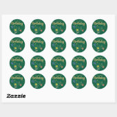 Elegant Happy Birthday Wildblumen Round Sticker (Blatt)