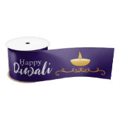 Elegant Happy Diwali Custom Satin Ribbon Satinband (Spule)