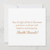 Elegant Happy Diwali Feiertagskarte (Rückseite)