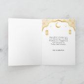 Elegant Happy Eid Mubarak Black Gold Karte (Innenseite)