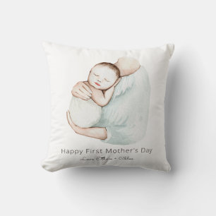 Elegant Happy First Mother's Day Niedlich Watercol Kissen