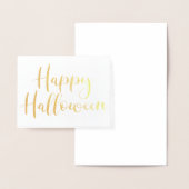 Elegant Happy Halloween Boo Typografie Folienkarte (Anzeige)