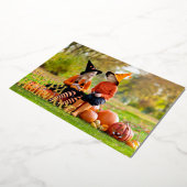 Elegant Happy Halloween Foto Folien Feiertagskarte (Gedreht)