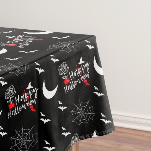 Elegant Happy Halloween Rose & Fleet Tischdecke (Beispiel)