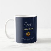 Elegant Happy Hanukkah Golden David Star Kaffeetasse (Links)