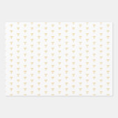 Elegant Happy Hanukkah Golden Menorah Monogram Geschenkpapier Set (Vorderseite 2)