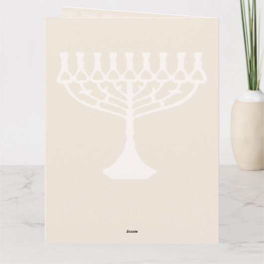 Elegant Happy Hanukkah Greetings Karte (Rückseite)