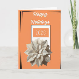 "Elegant Happy Holidays 2026 Card - Moderner Minim Feiertagskarte
