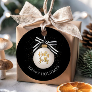 Elegant Happy Holidays Christmas Bauble Geschenkanhänger