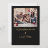 Elegant Happy Holidays Script 2 Foto Weihnachten (Rückseite)