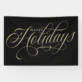 Elegant Happy Holidays Skript Banner (Horizontal)