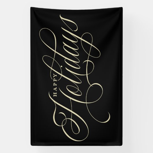 Elegant Happy Holidays Skript Banner (Vertikal)