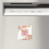 Elegant Happy Mother Day Floral Frame Magnet (In Situ (Geschirrspüler))