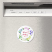 Elegant Happy Mother Day Floral Frame Magnet (In Situ (Geschirrspüler))
