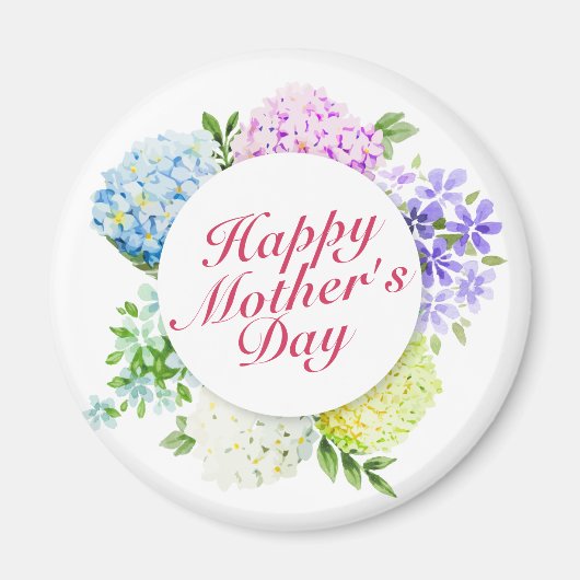 Elegant Happy Mother Day Floral Frame Magnet (Vorne)