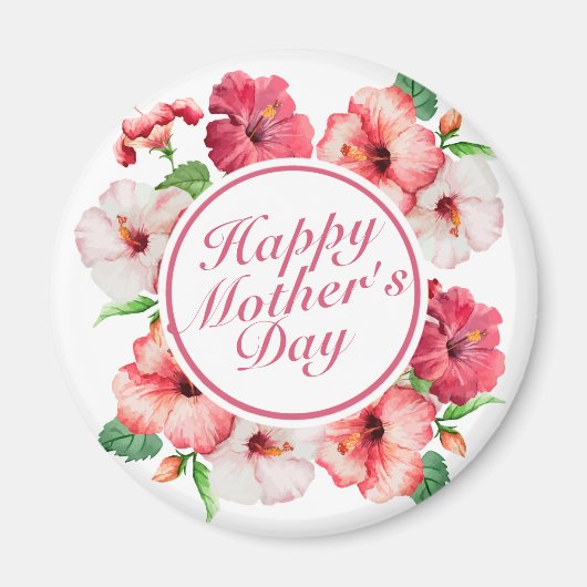 Elegant Happy Mother Day Floral Frame Magnet (Vorne)