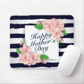 Elegant Happy Mother Day Floral Frame Mousepad (Mit Mouse)