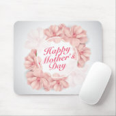 Elegant Happy Mother Day Floral Frame Mousepad (Mit Mouse)