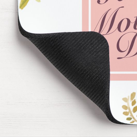 Elegant Happy Mother Day Floral Frame Mousepad (Ecke)