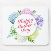 Elegant Happy Mother Day Floral Frame Mousepad (Vorne)