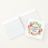 Elegant Happy Mother Day Floral Frame | Notebook Notizblock (Innenseite)