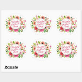 Elegant Happy Mother Day Floral Frame Sticker (Blatt)