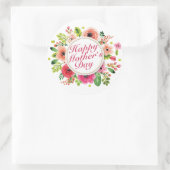 Elegant Happy Mother Day Floral Frame Sticker (Tasche)