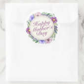 Elegant Happy Mother Day Floral Frame Sticker (Tasche)