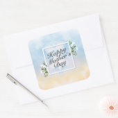 Elegant Happy Mother Day Floral Frame Sticker (Umschlag)