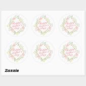 Elegant Happy Mother Day Floral Frame Sticker (Blatt)
