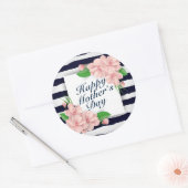 Elegant Happy Mother Day Floral Frame Sticker (Umschlag)