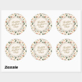 Elegant Happy Mother Day Floral Frame Sticker (Blatt)