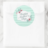 Elegant Happy Mother Day Floral Frame Sticker (Tasche)