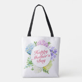 Elegant Happy Mother Day Floral Frame Tote Bag Tasche (Rückseite)