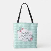Elegant Happy Mother Day Floral Frame Tote Bag Tasche (Rückseite)