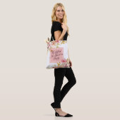 Elegant Happy Mother Day Floral Frame Tote Bag Tasche (Am Model)