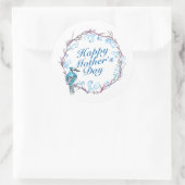 Elegant Happy Mother's Day Blue Wreath Sticker (Tasche)