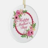 Elegant Happy Mother's Day Blumenrahmen Ornament (Rechts)