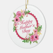 Elegant Happy Mother's Day Blumenrahmen Ornament (Links)